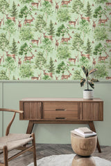 York Cletis Neutral Deer Forest Wallpaper