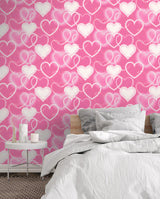 York Effie Pink Neon Heart Wallpaper