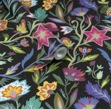 York Mallory Black Vivid Floral Wallpaper