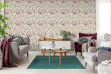 York Mallory Pink Vivid Floral Wallpaper