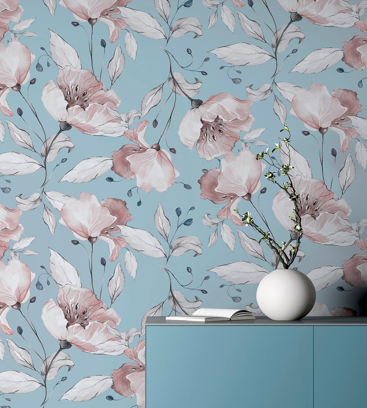 York Lillian Pink Floral Wallpaper