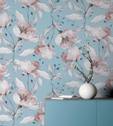 York Lillian Pink Floral Wallpaper