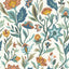 York Mallory Blue Vivid Floral Wallpaper