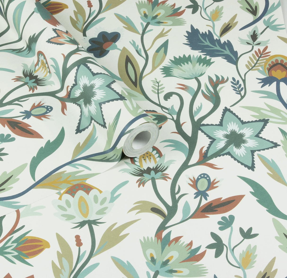 York Mallory Blue Vivid Floral Wallpaper