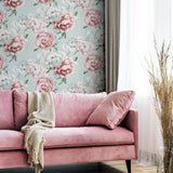York Sophie Mint Floral Wallpaper