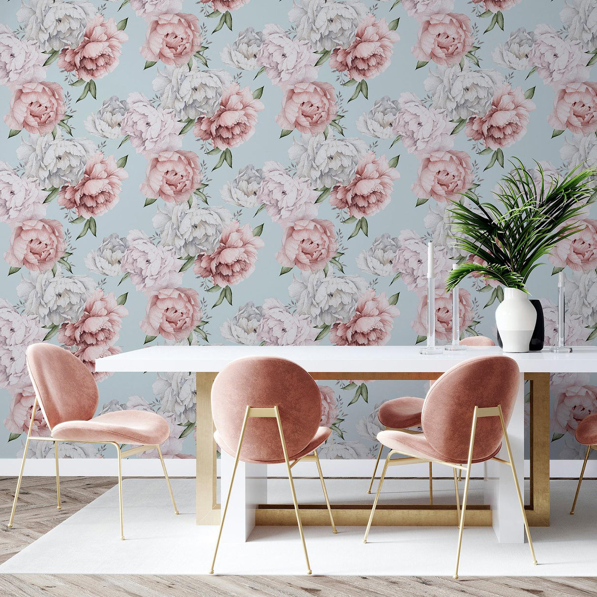 York Sophie Mint Floral Wallpaper