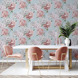 York Sophie Mint Floral Wallpaper