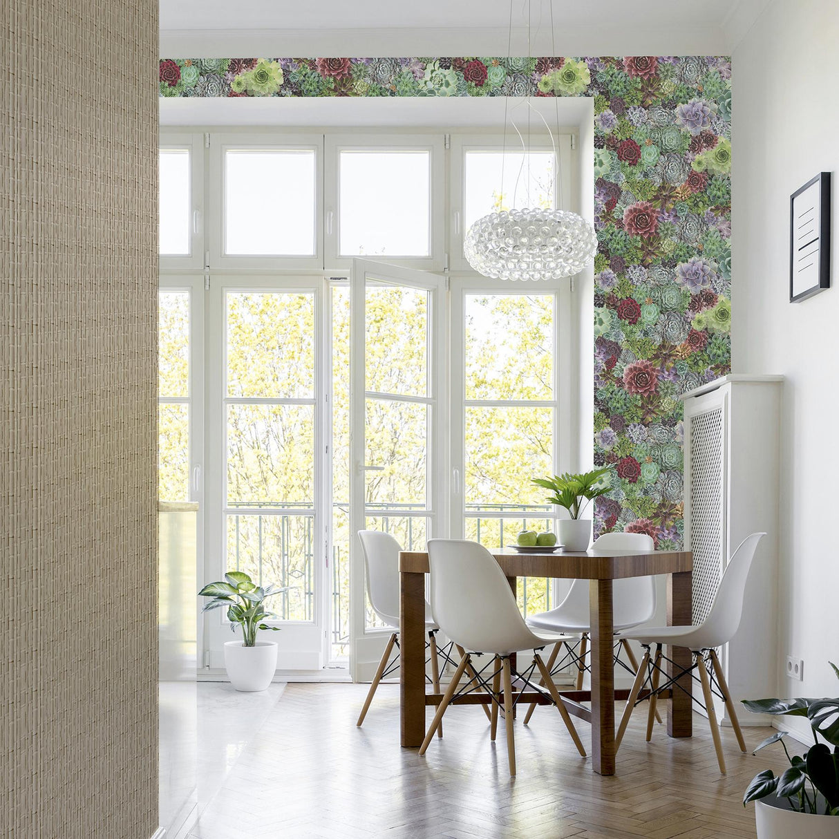 York Rhea Multicolor Succulents Wallpaper