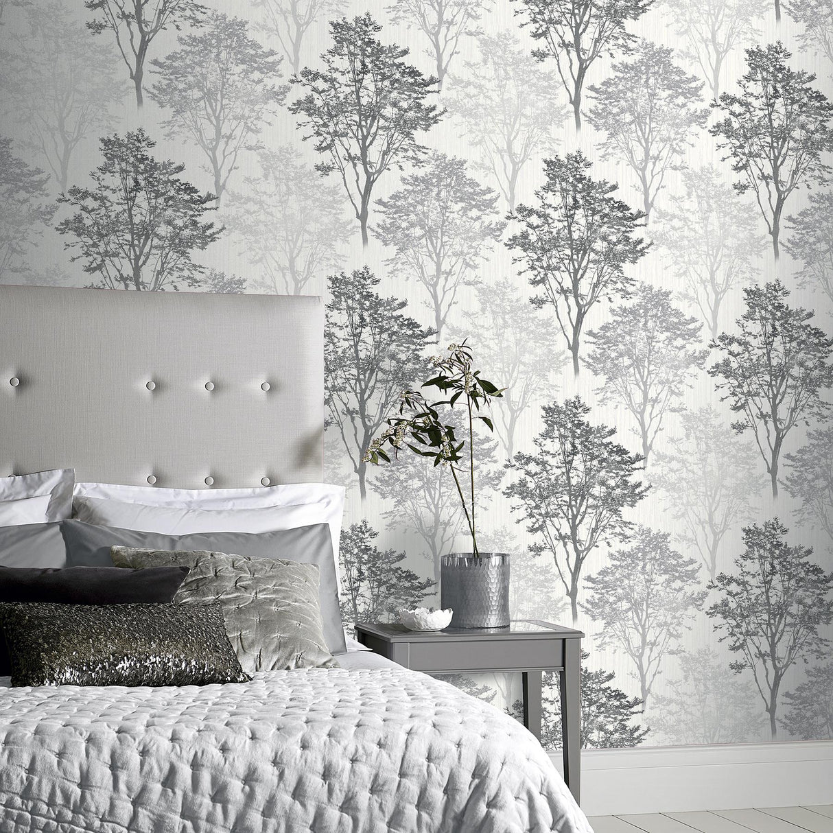 York Edwin Grey Wildwood Wallpaper