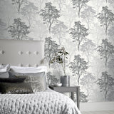 York Edwin Grey Wildwood Wallpaper