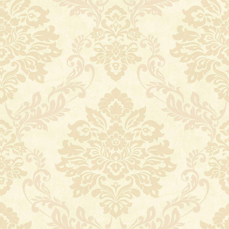 York Harriet Khaki Damask Wallpaper