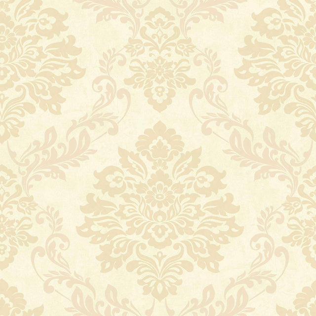 York Harriet Khaki Damask Wallpaper