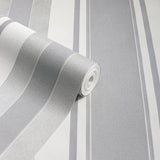York Palazzo Silver Stripe Wallpaper