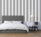 York Palazzo Silver Stripe Wallpaper