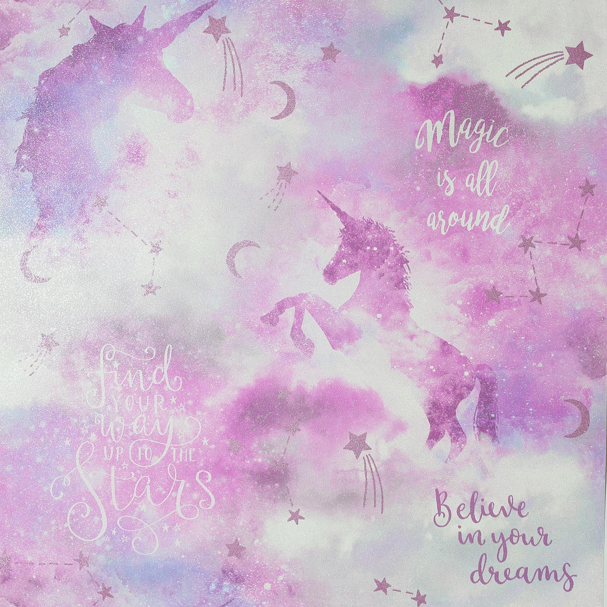 York Xena Pink Galaxy Unicorn Wallpaper