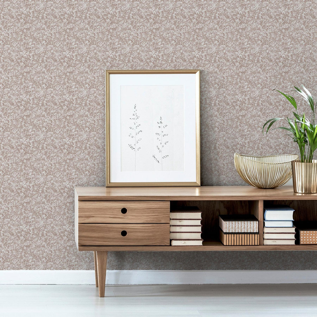 York Lois Rose Gold Texture Wallpaper