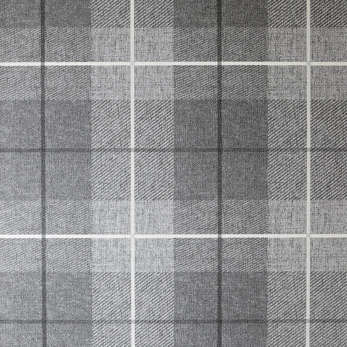 York Hector Charcoal Plaid Wallpaper