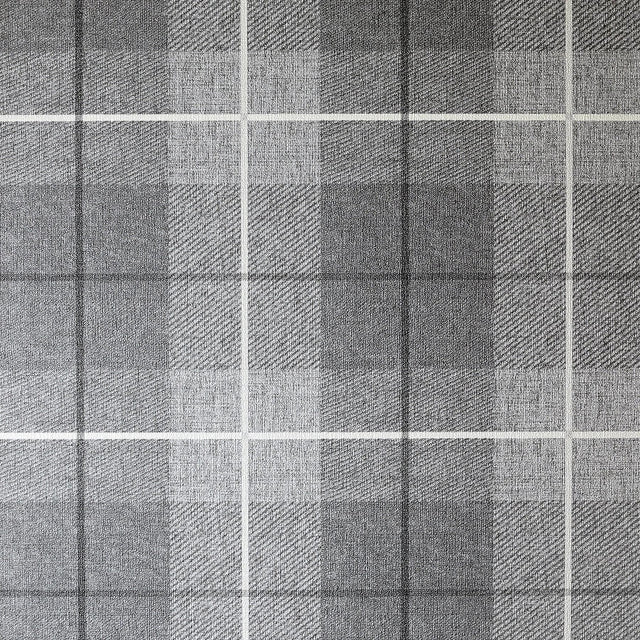 York Hector Charcoal Plaid Wallpaper