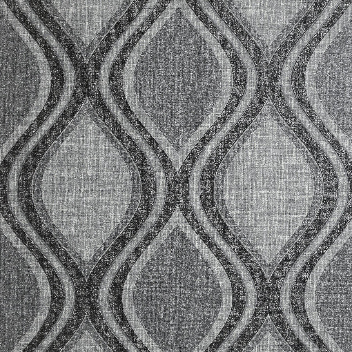 York Ignatius Charcoal Ogee Wallpaper