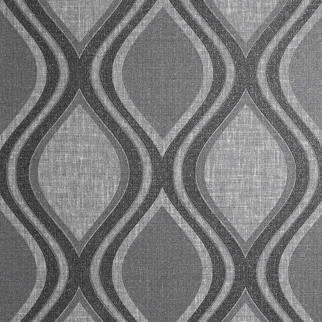 York Ignatius Charcoal Ogee Wallpaper