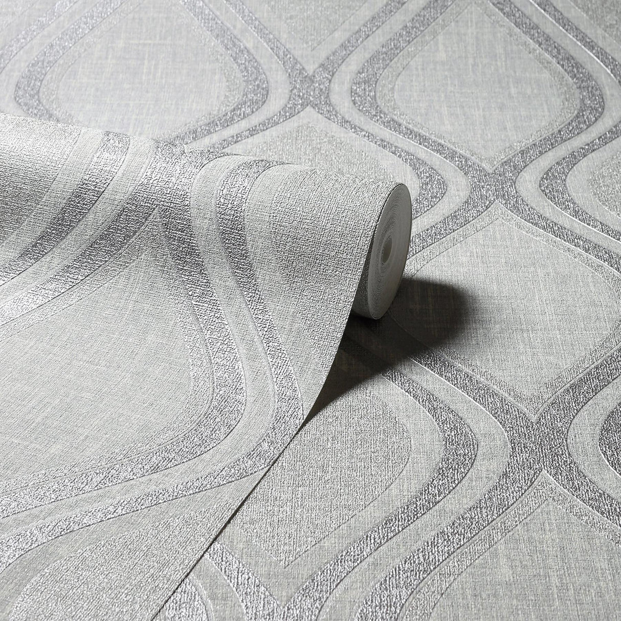 York Ignatius Grey Ogee Wallpaper