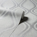 York Ignatius Grey Ogee Wallpaper