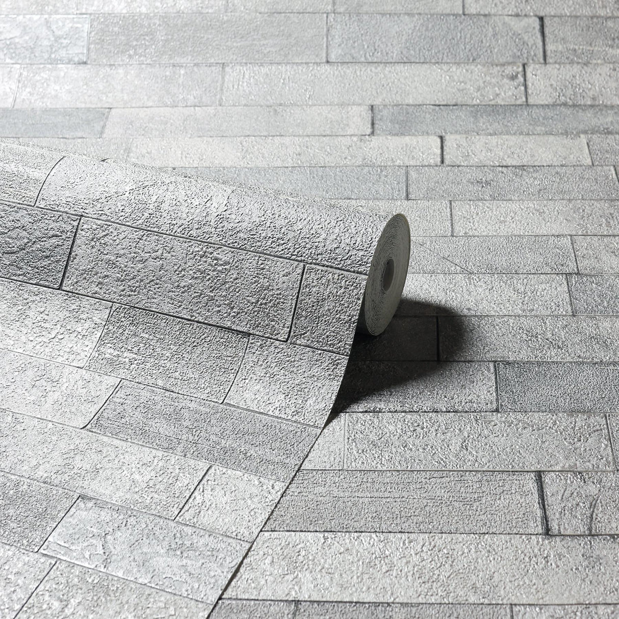 York Mortimer Grey Brick Wallpaper