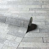 York Mortimer Grey Brick Wallpaper