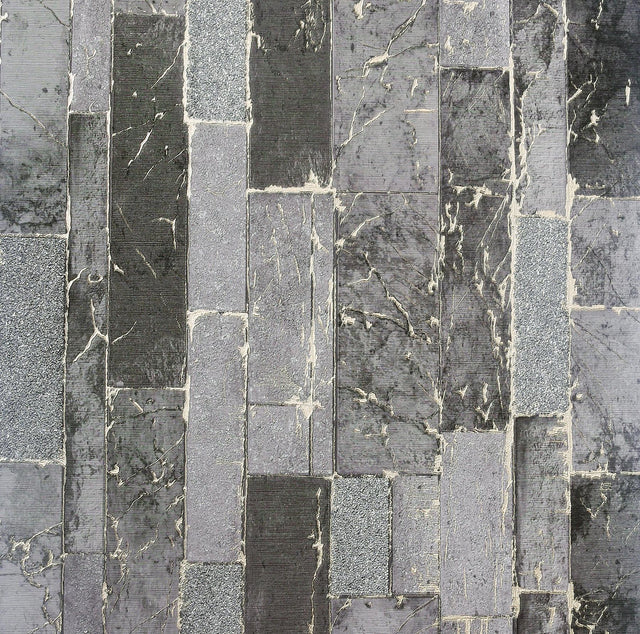 York Kintsugi Black Geometric Wallpaper