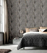 York Kintsugi Black Geometric Wallpaper