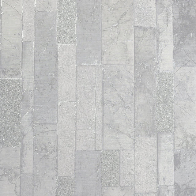 York Kintsugi Silver Geometric Wallpaper