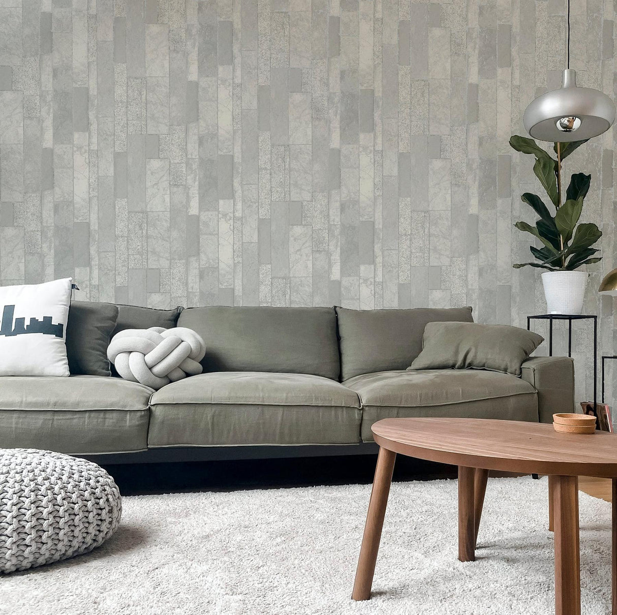 York Kintsugi Silver Geometric Wallpaper