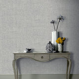 York Elfrida Grey Linen Wallpaper