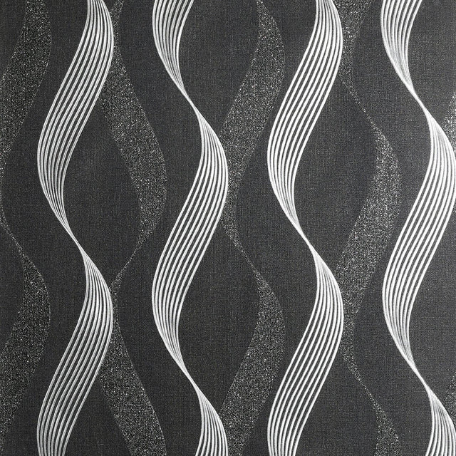 York Wilhelmina Black Ribbon Wallpaper