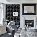 York Wilhelmina Black Ribbon Wallpaper