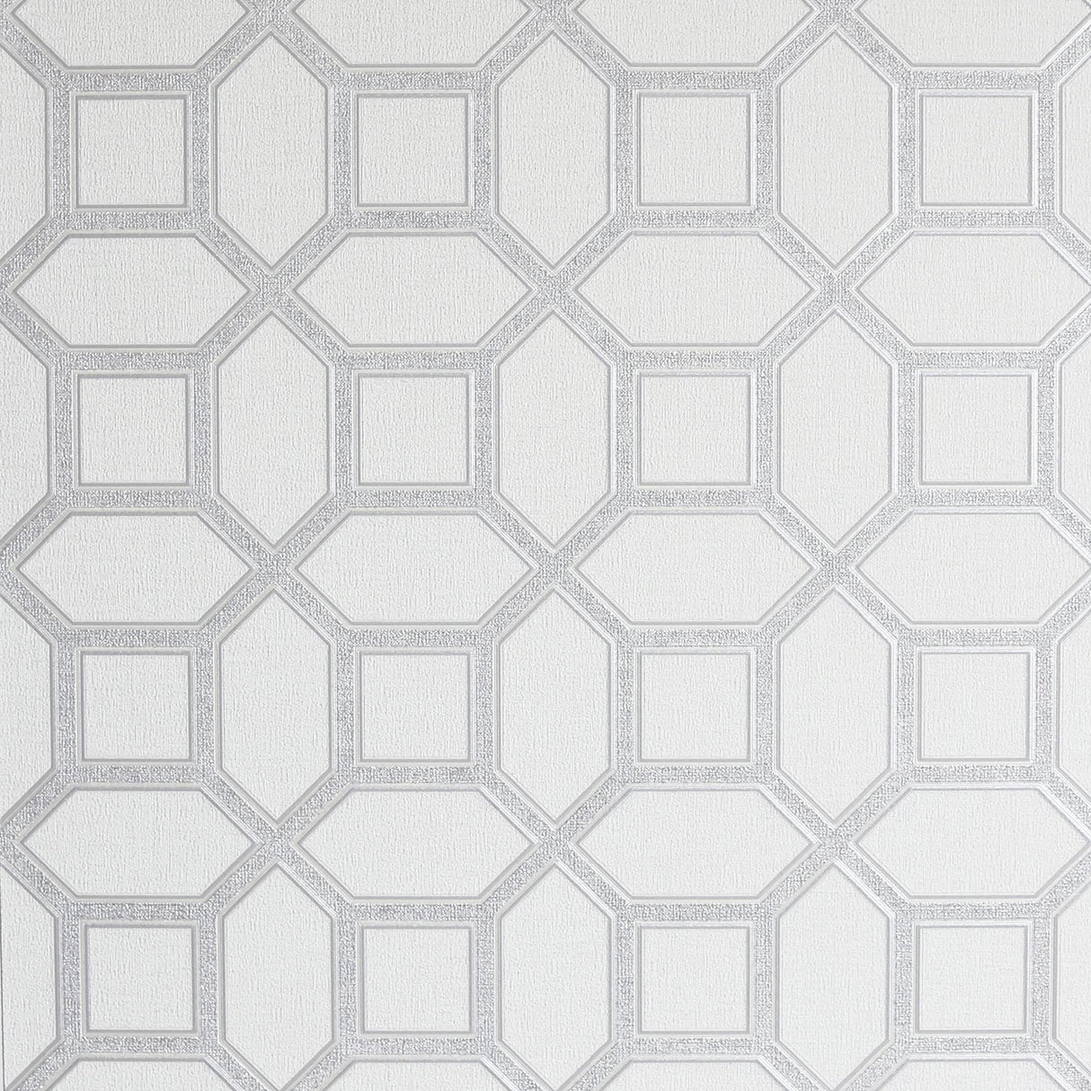 York Marjorie Silver Trellis Wallpaper