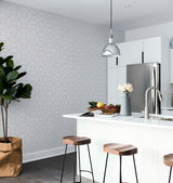 York Marjorie Silver Trellis Wallpaper