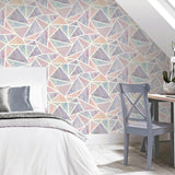 York Lizzie Pastel Triangles Wallpaper