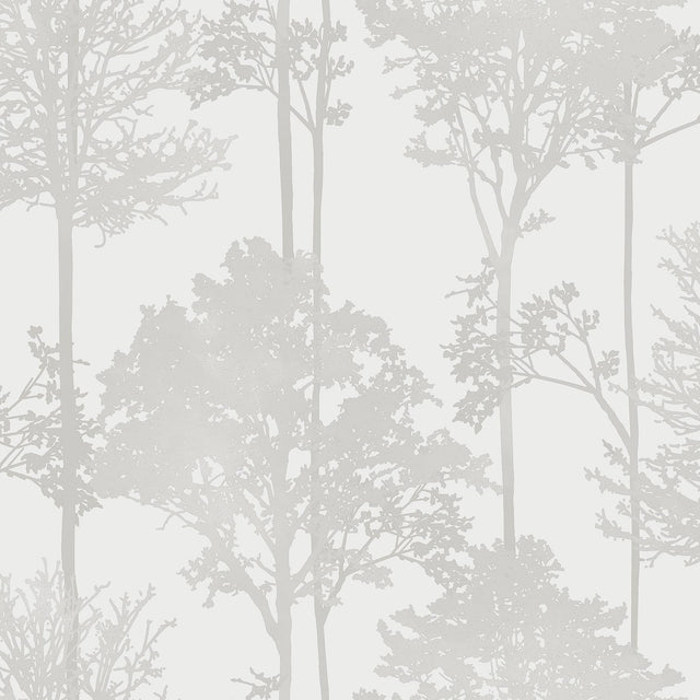 York Indra Neutral Forest Silhouette Wallpaper