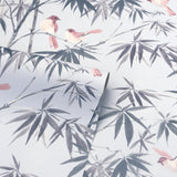 York Arisu Grey Birds and Bamboo Wallpaper
