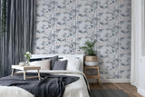 York Arisu Grey Birds and Bamboo Wallpaper
