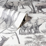 York Adelia Neutral Elephant Grove Wallpaper