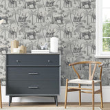 York Adelia Neutral Elephant Grove Wallpaper