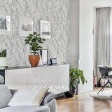 York Siward White Metallic Marble Wallpaper