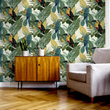 York Trudie Multicolor Toucan Macaw Wallpaper