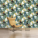 York Trudie Multicolor Toucan Macaw Wallpaper