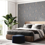 York Darcel Grey Granite Wallpaper