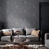 York Darcel Grey Granite Wallpaper