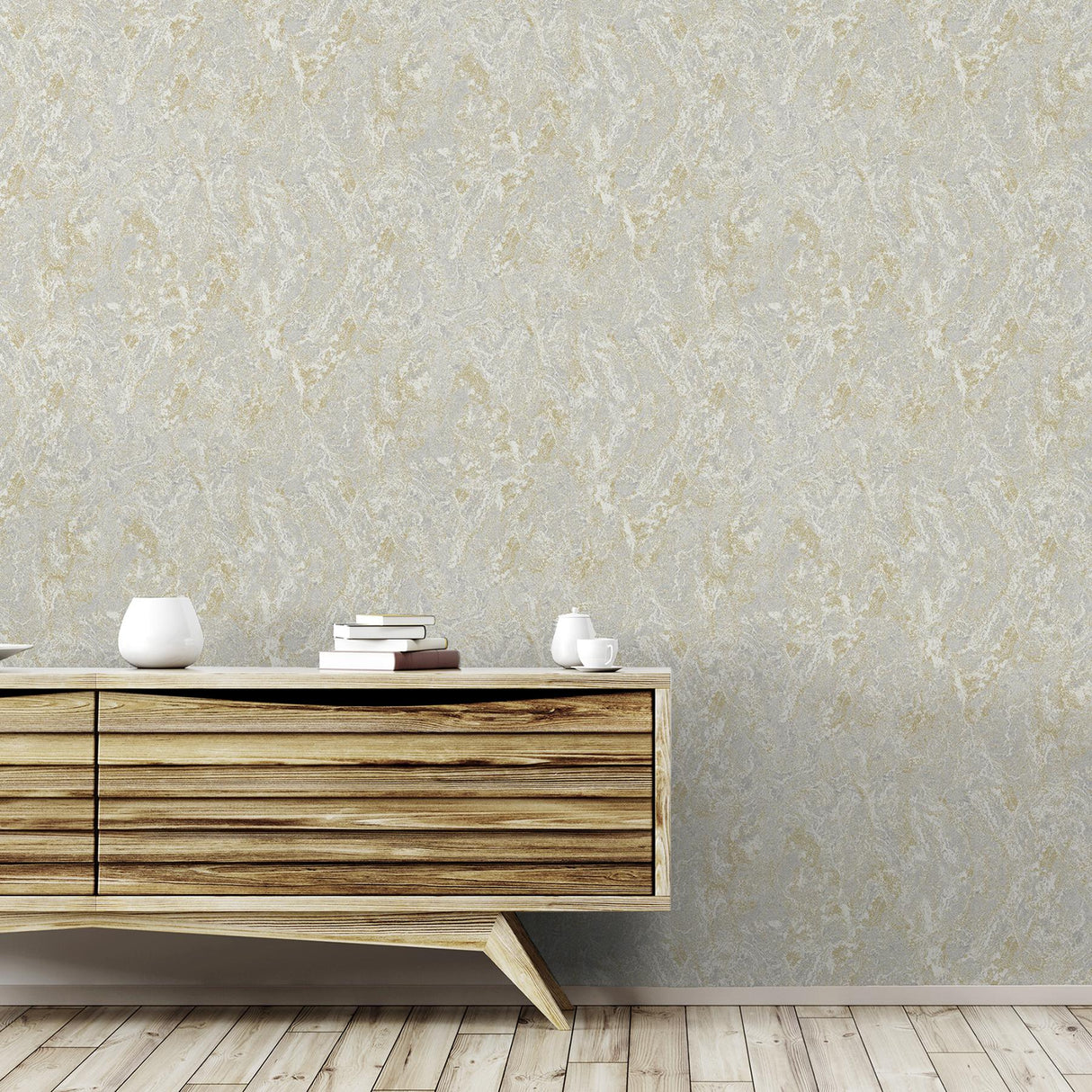 York Evonne Neutral Marble Patina Wallpaper