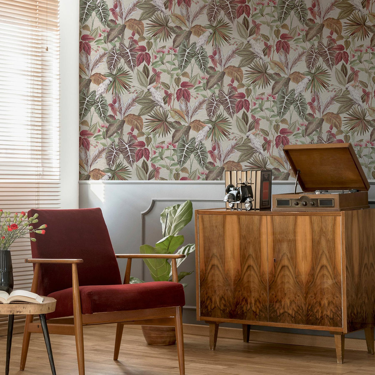 York Lorraine Neutral Tropical Wallpaper